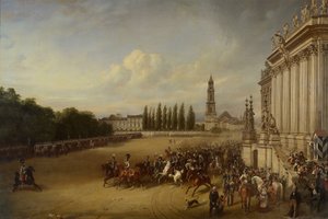 Parada em Potsdam no ano de 1817 de Franz Krüger