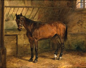 Cavalo no estábulo de Franz Krüger