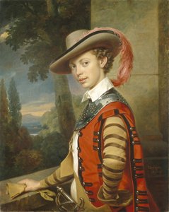 Retrato do príncipe Nikolai Saltykov em fantasia, 1850 de Franz Krüger