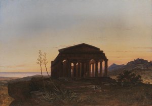 O Templo da Concórdia por Girgenti de Franz Ludwig Catel