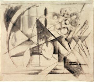 Desenho abstrato de Franz Marc