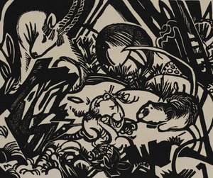 Animal Legend (xilogravura) de Franz Marc