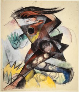 Caliban. Figura para A Tempestade de William Shakespeare, 1914. de Franz Marc