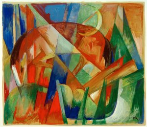 Animal mítico II (cavalo) de Franz Marc