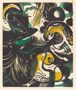 Gênesis II História da Criação II, 1914. de Franz Marc