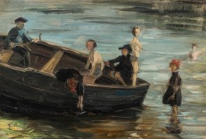 Crianças no barco. 1903 de Franz Marc