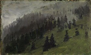 Nevoeiro entre abetos de Franz Marc