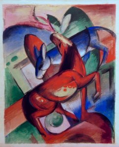 Cavalo e burro de Franz Marc