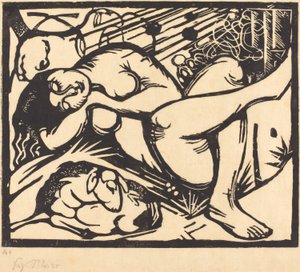 Pastora Dormindo (Pastora Adormecida), 1912 de Franz Marc