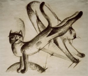 Jogando gatos de Franz Marc