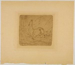 veado morrendo de Franz Marc