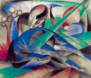 Cavalo sonhando de Franz Marc