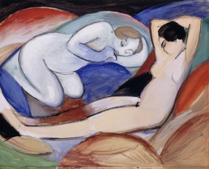 Dois nus reclináveis; Dois atos mentirosos, 1912