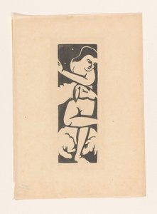 Mulher com duas ovelhas de Franz Marc