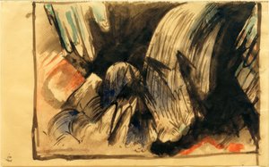 Cachoeira nas montanhas de Franz Marc