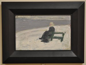 Mulher numa paisagem de inverno de Franz Marc