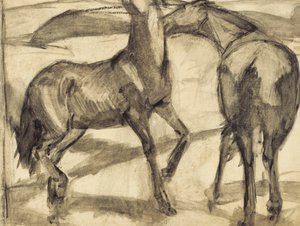 Dois cavalos de Franz Marc