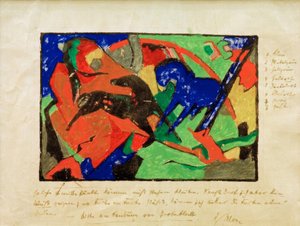 Dois cavalos de Franz Marc