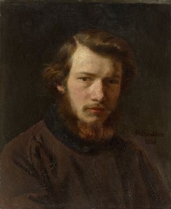 Autorretrato aos 24 anos, 1858. de Franz Otto Scholderer