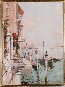 O Grande Canal, Veneza de Franz Richard Unterberger