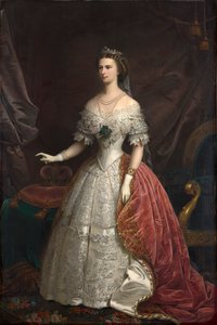 Retrato de Elisabeth da Baviera, 1869. de Franz Russ the Younger