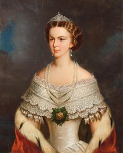Retrato de Elisabeth da Baviera, 1854.