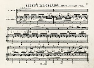 Notas iniciais de Ave Maria de Franz Schubert (1797-1828) de Franz Schubert