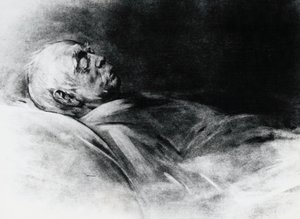 Otto von Bismarck (1815-1898) no seu leito de morte de Franz Seraph von Lenbach