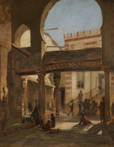 Cena no Complexo da Mesquita de Kalaun, Cairo de Franz Seraph von Lenbach