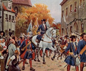 O Príncipe Leopoldo I entra em Dessau após o fim da Guerra da Sucessão Espanhola