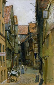 O Matthiasstrasse em Hamburgo, 1891