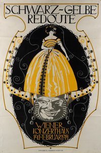 Preto e Amarelo Redoute Wiener Konzerthaus, 1914. de Franz Wacik