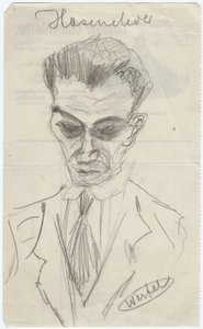 Retrato de Walter Hasenclever 1890-1940, início dos anos 1930 de Franz Werfel