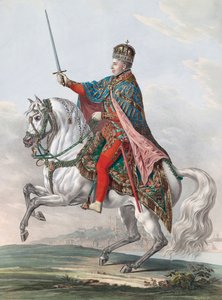 O Imperador Fernando I da Áustria a cavalo