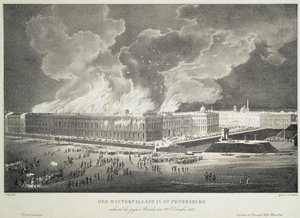 Incêndio no Palácio de Inverno em 29 de dezembro de 1837, c.1838