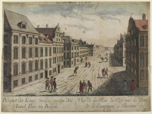Vista da Rue du Roi--Boston (1776) de Franz Xaver Habermann