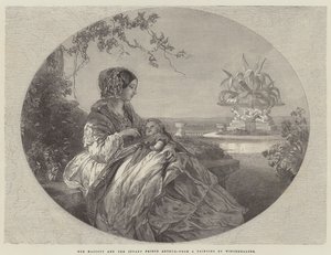 Sua Majestade e o Infante Príncipe Arthur de Franz Xaver Winterhalter
