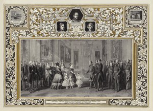 Sua Majestade a Rainha recebendo o Rei Louis Philippe no Castelo de Windsor, 8 de outubro de 1844 de Franz Xaver Winterhalter