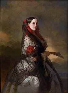 Marie Nikolaievna de Russie (1819-1876) - Grã-Duquesa Maria Nikolaevna da Rússia (1819-1876), Duquesa de Leuchtenberg par Winterhalter, Franz Xavier (1805-1873). Óleo sobre tela, ca 1856-1857, Museu de Arte Estadual A. Radishchev, Saratov. de Franz Xaver Winterhalter
