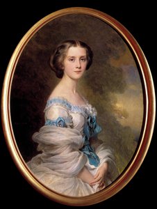Retrato de Louise Sophie Melanie Renouard de Bussiere, Condessa Edmond de Pourtales (1836-1914) Pintura de Xaver Winterhalter (1806-1873) 1857 Coleção particular de Franz Xaver Winterhalter