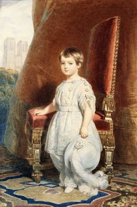 Retrato do conde de Paris, como um menino em um traje branco, 1842 de Franz Xaver Winterhalter