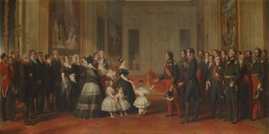 Receção de Louis-Philippe, Rei de França, no Castelo de Windsor, 8 de outubro de 1844 de Franz Xaver Winterhalter