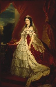 Princesa Augusta de Saxe-Weimar-Eisenach 1811-1890, Rainha da Prússia, ca 1859. de Franz Xaver Winterhalter School of .
