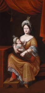 Kösem Sultan e seu filho, o futuro sultão Murad IV ou sultão Ibrahim, segundo quarto do século XVII de Franz and Gemminger Herrmann