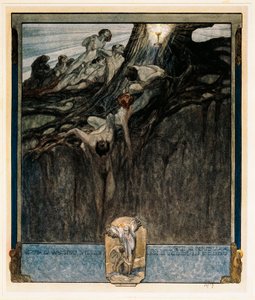 Áustria, Viena, Ilustração da Divina Comédia de Dante Alighieri (Céu, Canto IV) por Franz von Bayros de Franz von (1866 1924) Bayros