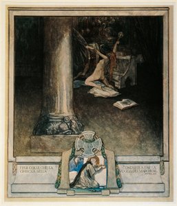 Áustria, Viena, Ilustração da Divina Comédia de Dante Alighieri (Inferno, Canto XVIII) por Franz von Bayros de Franz von (1866 1924) Bayros