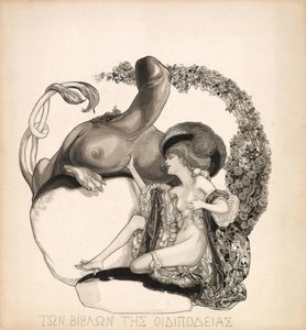 Ilustração erótica, c. 1912.