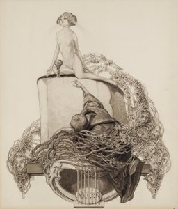 Ex Libris Walther e Amelia Fahrenhorst de Franz von Bayros