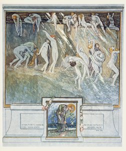 Ilustração da "Divina Comédia" de Dante, Inferno, Canto XIV. 28, 1921 (wc no papel) de Franz von Bayros