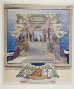 Ilustração da &39;Divina Comédia&39; de Dante, Purgatory, 1921 (wc on paper) de Franz von Bayros